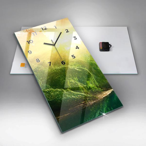 Vertical wall clock Peaceful nature