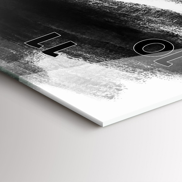 Vertical wall clock Woman in Black and White