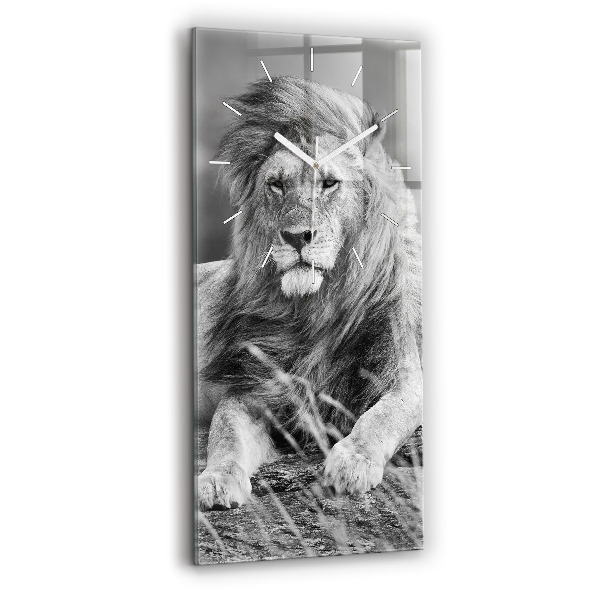 Vertical wall clock Abstraction - Lion