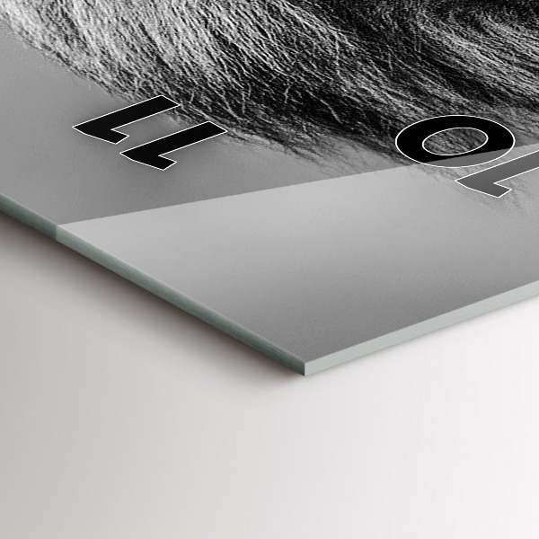 Vertical wall clock Abstraction - Lion