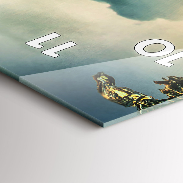 Vertical wall clock Waves Sunset Perspective