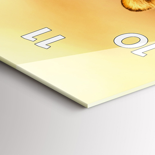 Vertical wall clock Hunting Tiger