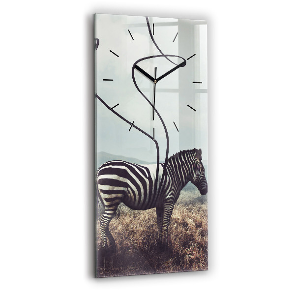 Vertical wall clock Zebra – Abstraction