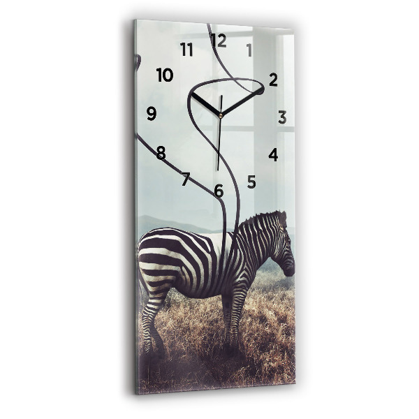 Vertical wall clock Zebra – Abstraction