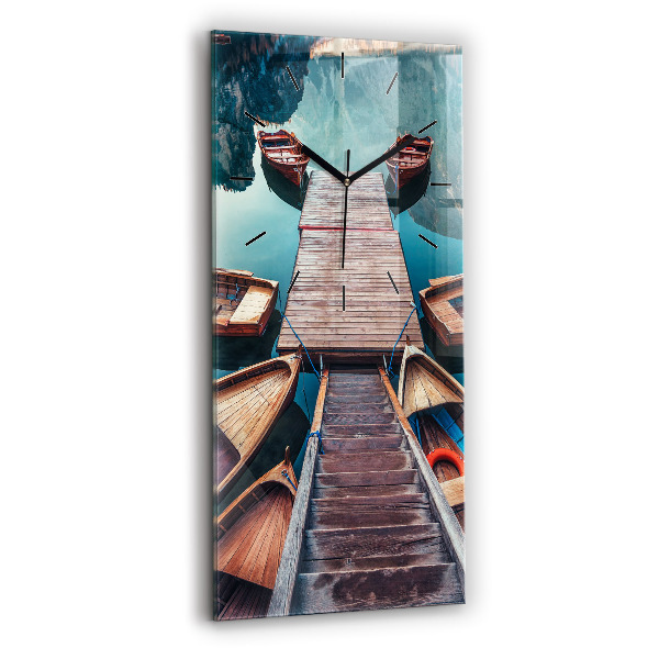 Vertical wall clock Pier and Lake