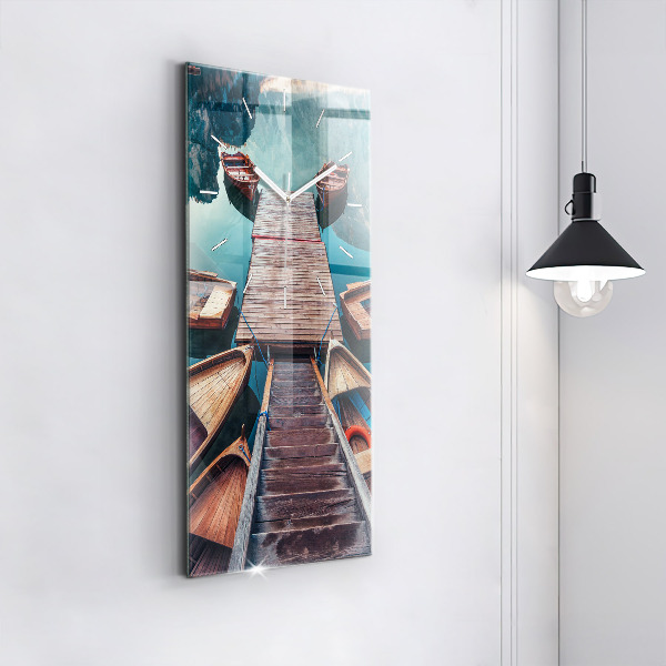 Vertical wall clock Pier and Lake
