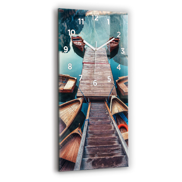 Vertical wall clock Pier and Lake