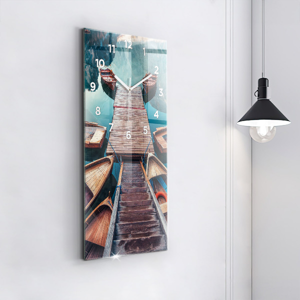 Vertical wall clock Pier and Lake