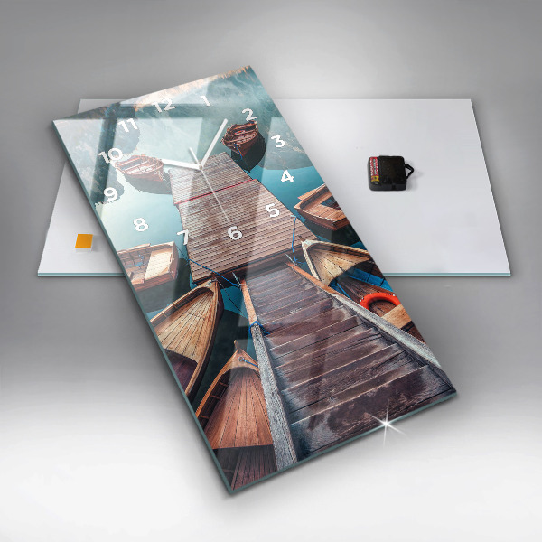 Vertical wall clock Pier and Lake