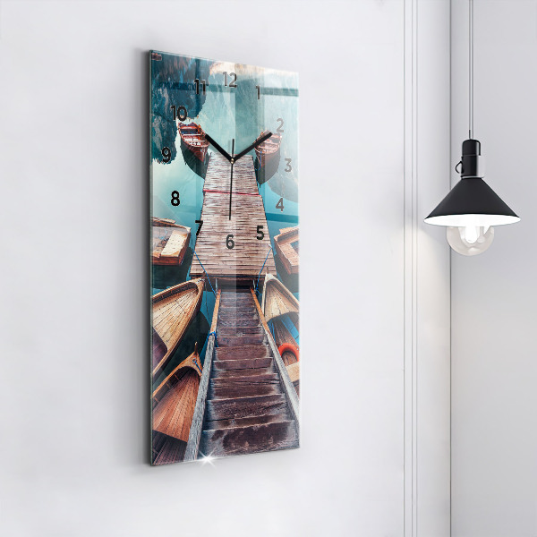 Vertical wall clock Pier and Lake