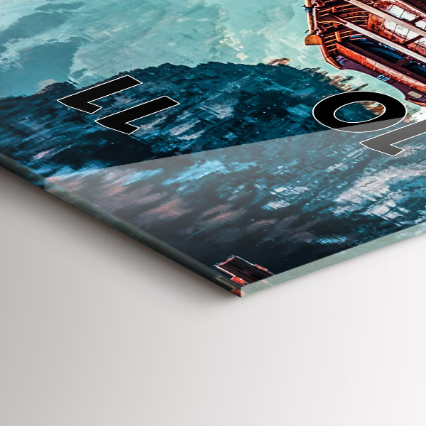 Vertical wall clock Pier and Lake