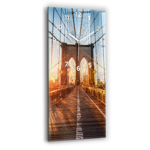 Vertical wall clock Brooklyn Bridge NYC