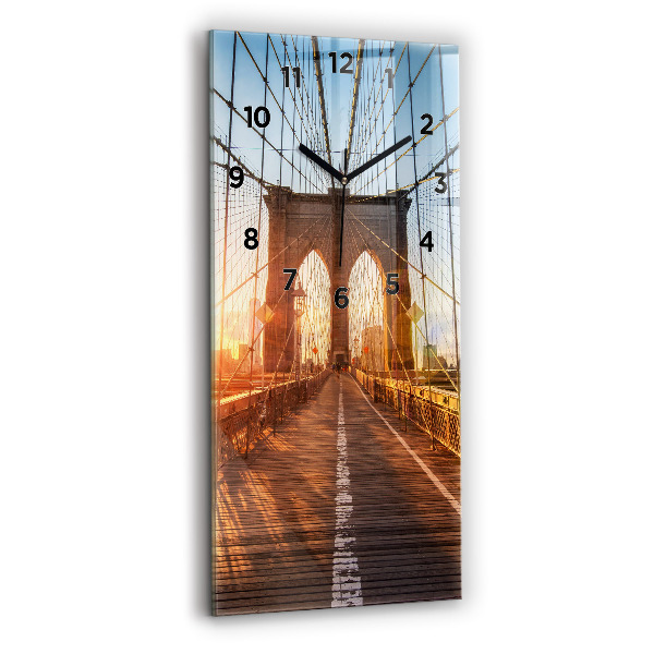 Vertical wall clock Brooklyn Bridge NYC