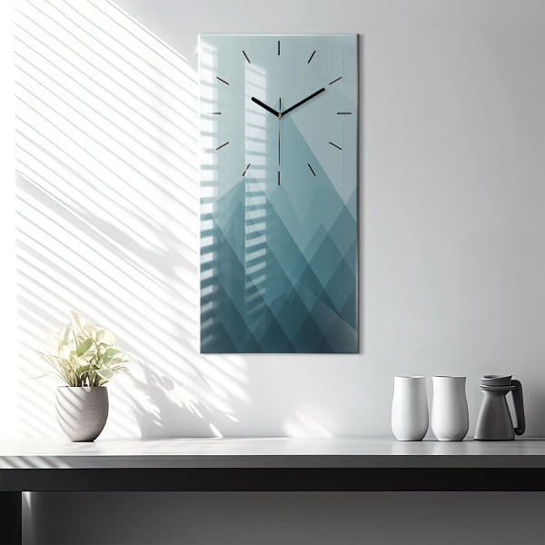 Vertical wall clock Geometric figures