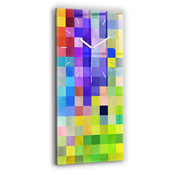 Vertical wall clock Composition of Squares