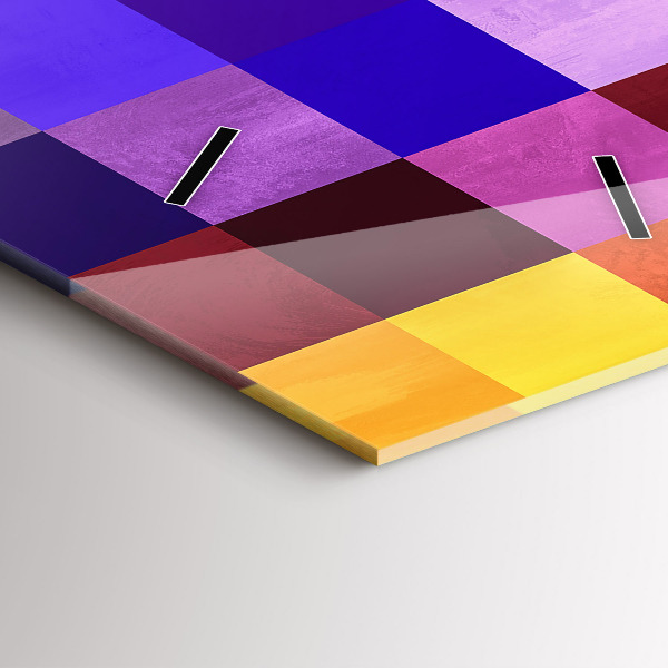 Vertical wall clock Composition of Squares