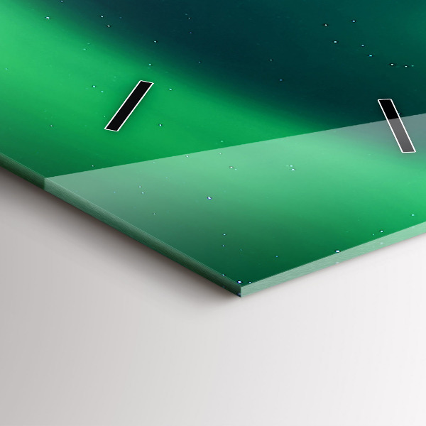 Vertical wall clock Northern lights