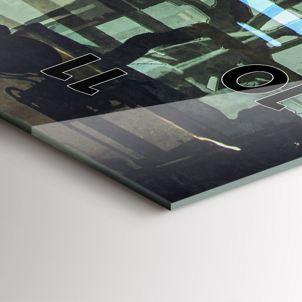 Vertical wall clock Cyberpunk