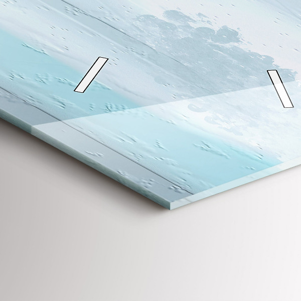 Vertical wall clock Abstract oil landscape