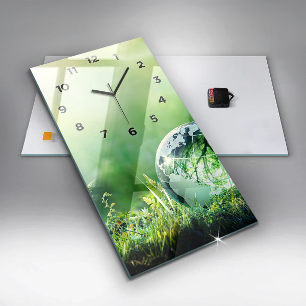 Vertical wall clock Globe