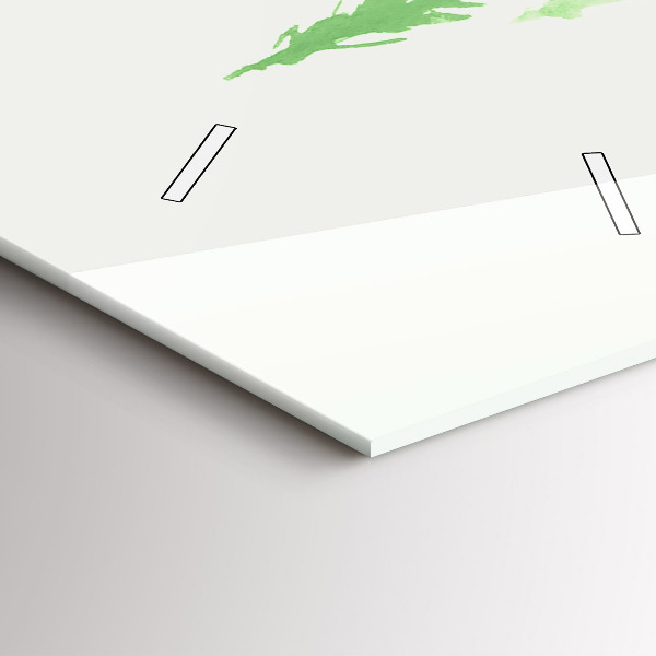 Vertical wall clock Painting green forest