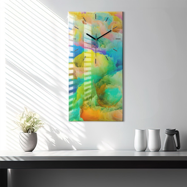 Vertical wall clock Fractal Texture