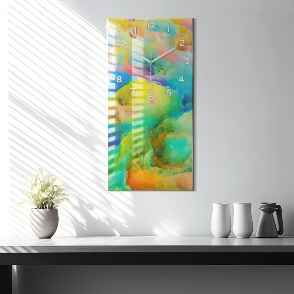 Vertical wall clock Fractal Texture