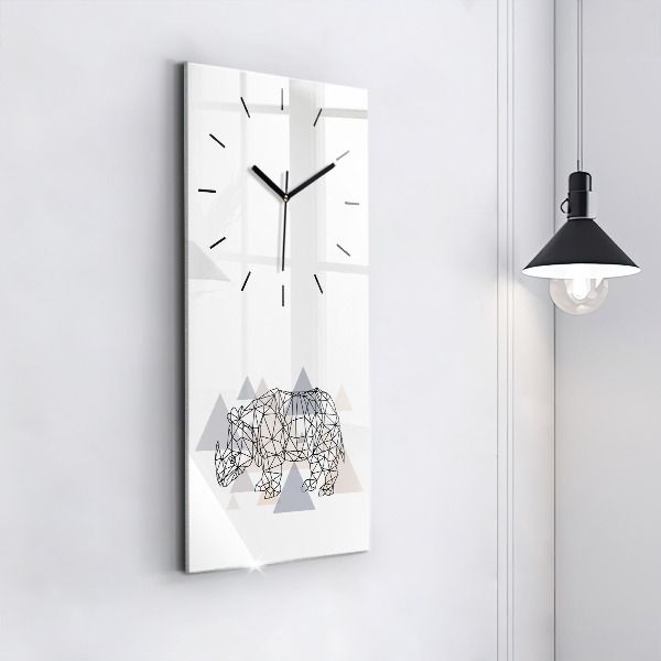 Vertical wall clock Geometric Pattern