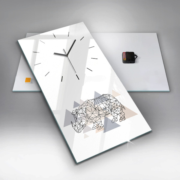 Vertical wall clock Geometric Pattern