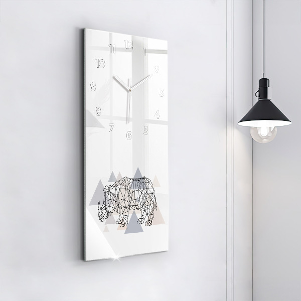 Vertical wall clock Geometric Pattern