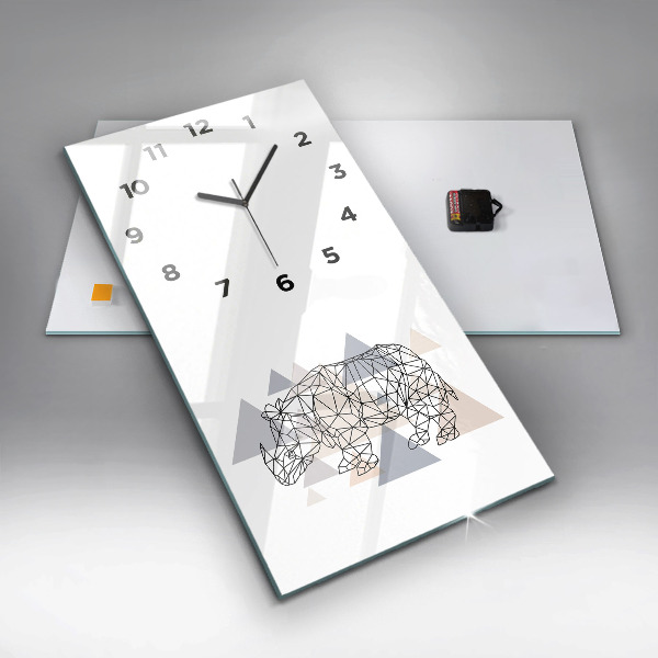 Vertical wall clock Geometric Pattern