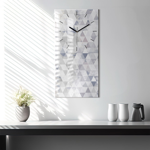 Vertical wall clock Geometric pattern