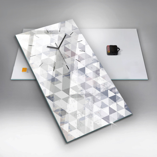 Vertical wall clock Geometric pattern