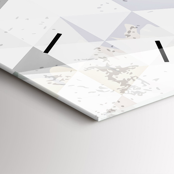 Vertical wall clock Geometric pattern