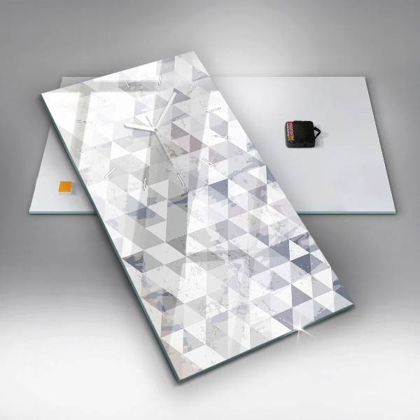 Vertical wall clock Geometric pattern