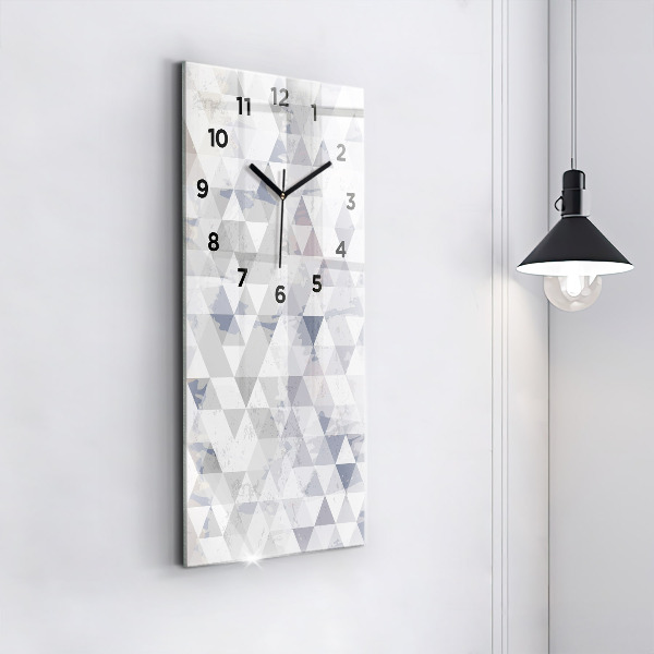 Vertical wall clock Geometric pattern