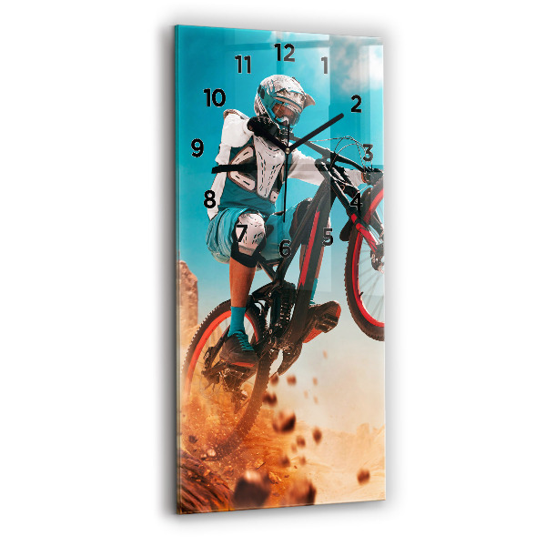 Vertical wall clock Stuntman and adrenaline