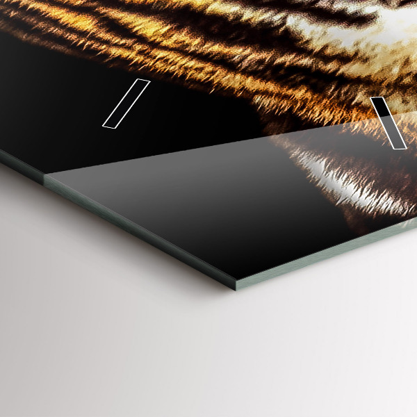 Vertical wall clock Tiger - wild look