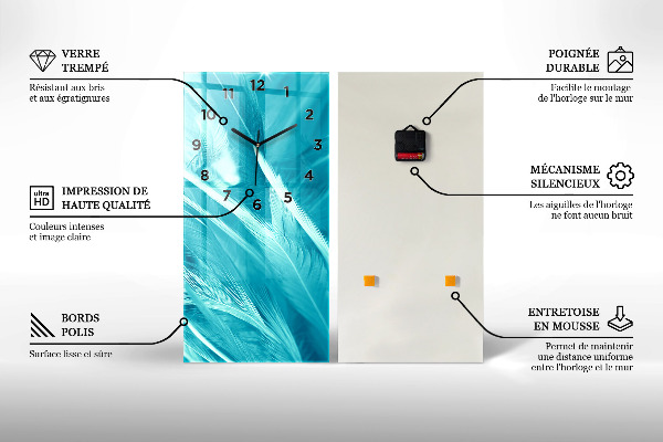 Vertical wall clock Animal Art Collection