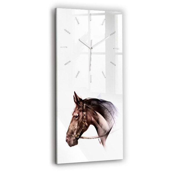 Vertical wall clock Painted Horse Profile