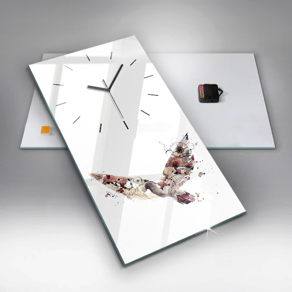 Vertical wall clock Abstract view