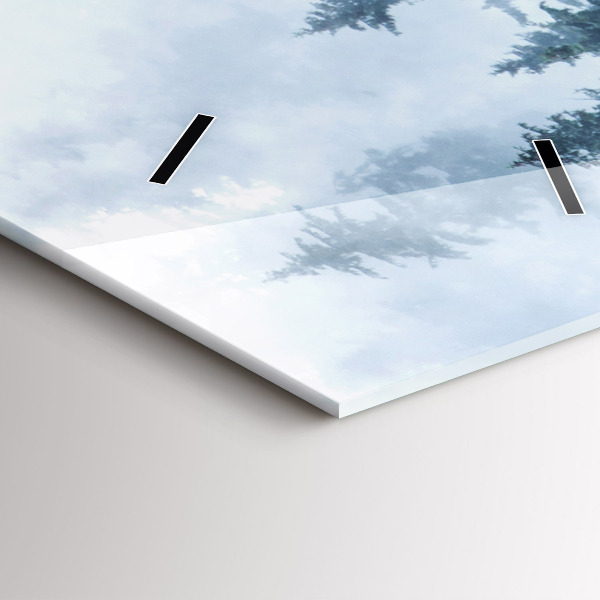 Vertical wall clock Misty Mountain Landscape