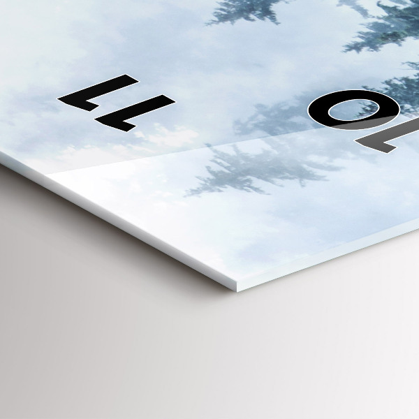 Vertical wall clock Misty Mountain Landscape