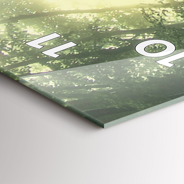 Vertical wall clock Misty forest in the morning