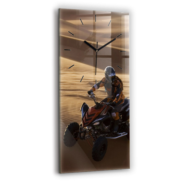 Vertical wall clock Quad in the desert