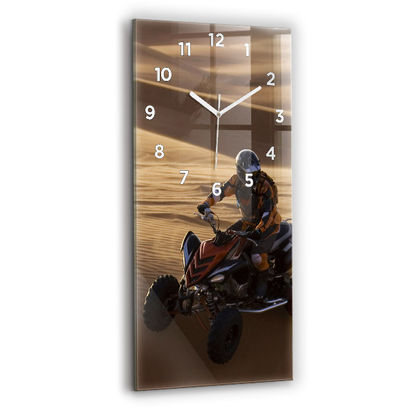 Vertical wall clock Quad in the desert
