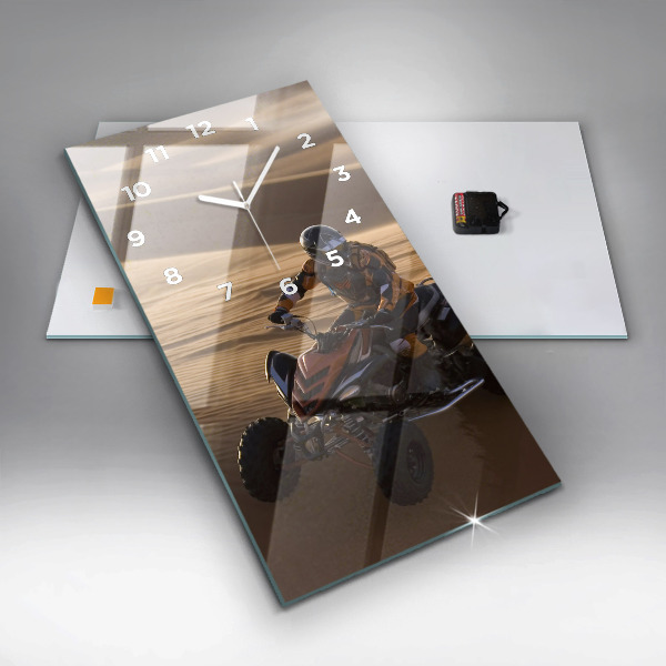 Vertical wall clock Quad in the desert