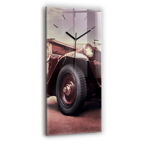 Vertical wall clock Vintage car