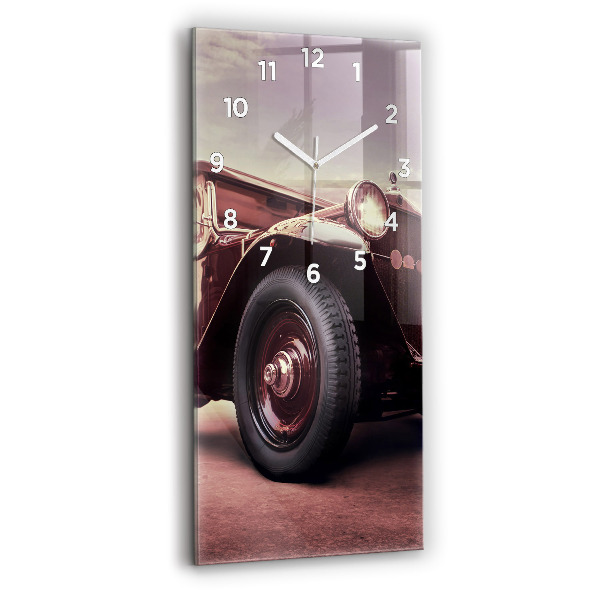 Vertical wall clock Vintage car
