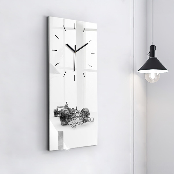Vertical wall clock F1 car design